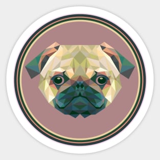 Pug Puppy Dog Lovers Face Cute Pop Art Adoption Sticker